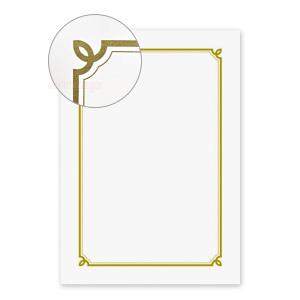 CA 금색 인쇄 상장용지 CP1 A4 100매 리본 돼지꼬리  무늬 모양 테두리 졸업 입학 증서