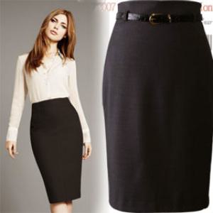 5357BG_[자체생산44~88]하이웨스트 정장 스판 스커트