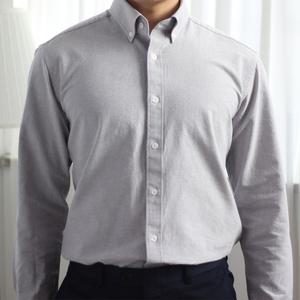 [어셔츠]국내제작 남자 면 옥스포드 캐주얼 무지 남방셔츠(화이트/블루/그레이)