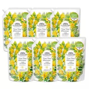 르샤트라 보타닉캐슬 고농축 섬유유연제 일랑일랑 로즈마리 리필 1.5L x6개