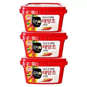 해표 순창 궁 100% 우리햅쌀 태양초 고추장 1kg x 3개