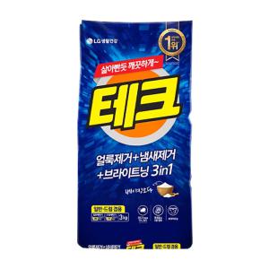 테크 3KG 베이킹소다+파워효소 일반드럼겸용 냄새제거 얼룩제거 세탁세제 분말세제
