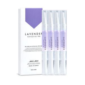 젤로젤로 퍼펙트 네일영양 보습 케어 손톱 큐티클 오일펜 라벤더 4종세트