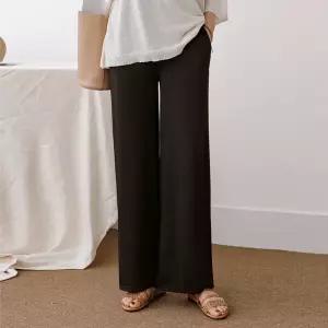 [비비드글램]여성 쿨원단 와이드 팬츠  FREE 빅사이즈 루즈핏 트레이닝바지