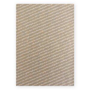 [이룸팩]왁스페이퍼 브라운스크립트/유산지/샌드위치 포장지