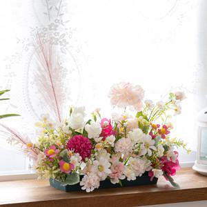 장미 센터피스 조화 프롬로즈 set 45cm 인테리어 꽃 테이블 장식 소품 웨딩 촬영 행사 브라이덜샤워