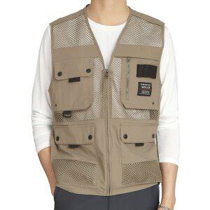 [기타]MLVB3160 봄여름 남성 멀티포켓 메쉬 등산조끼 작업복