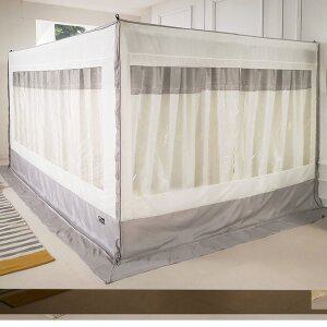 [알뜨리]소프트 사각 난방텐트 모던레터링 퀸 킹 세트(프레임포함) 방한 보온 겨울 실내 텐트