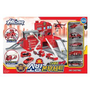 (아이원토이) 출동119소방본부세트 주차장놀이 작동 자동차