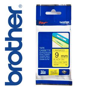 [정품] 브라더 라벨테이프 TZe-621 폭9mm 노랑바탕 검정글씨