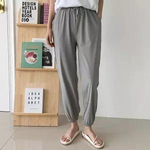 [하프클럽/]여자 바지 쿨링스판조거 남녀공용 배기핏 스판 아이스바지 홈웨