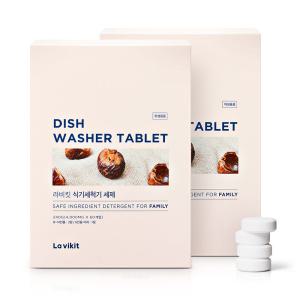 [공식판매처] 라비킷 식기세척기 세제(60정) 2개 식기세척기린스 식세기세제