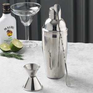 칵테일 쉐이커 700+지거 대+바스푼 만들기 세트 홈텐딩 도구 키트 조주기능사