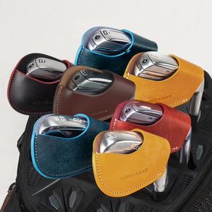 몽카바 프리미엄 가죽 자석 골프채 골프헤드커버 아이언커버 세트 7개