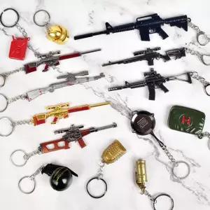 배틀그라운드 키링 총모양 열쇠고리 배그 가방 키홀더링 자동차 남자 차키 피규어 악세사리