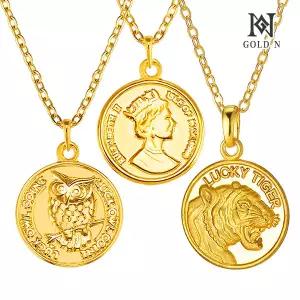 골드앤 순금 24K 부엉이 코인 대/엘리자베스 대/호랑이 코인 대 목걸이_3.75g