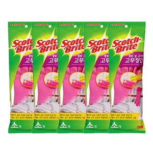 [3M] 스카치 브라이트 고리형 고무장갑 소 5개