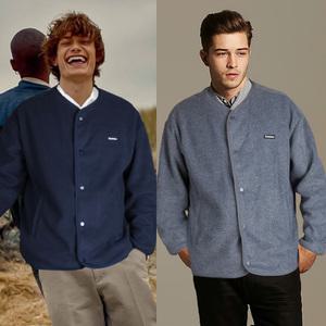 웰스프링  노카라 후리스 자켓 양털플리스 남자가디건