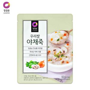 우리쌀 야채죽 60g x 1개/우리쌀죽/이천쌀/간편죽/식사/영양죽