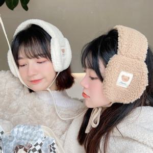 귀여운 귀마개 겸용 넥워머 머플러 양털 귀마개