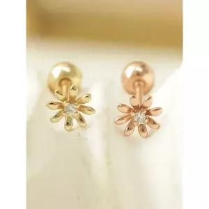 [미니멀피어싱]14K 미니 마가렛 플라워 피어싱 귀걸이