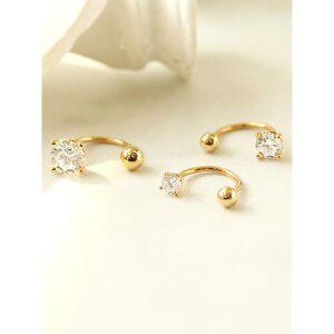 [미니멀피어싱]14K 라운드 큐빅 트라거스 피어싱 바 1mm