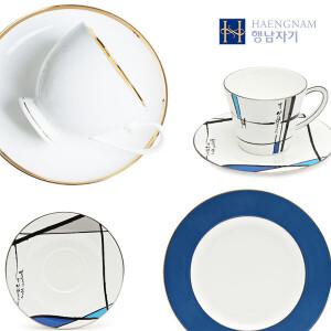 [행남자기] 커피잔세트 찻잔세트 커피잔 2인세트 3p 다과 세트 선택1 컵 커피잔 커피컵 찻잔 접시 선물