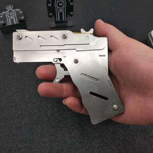 슬링샷 스텐 플라이 건 고무 밴드 소총스타일 새총