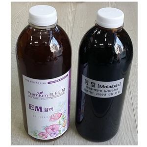 EM 1L + 당밀 1L 친환경 이엠 미생물 액비 비료 EM 발효액 활성액 서진바이오 이앰 (em)