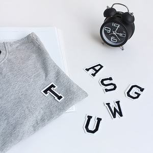 알파벳와펜 열접착 이니셜 와펜 옷에붙이는스티커