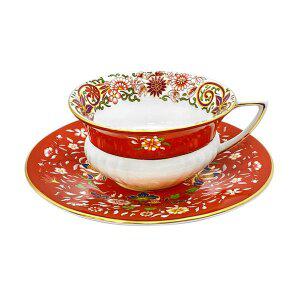 [웨지우드]원더러스트 크림슨 쥬얼 티컵앤소서