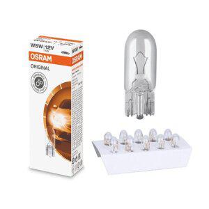 [기타]오스람 T10, W5W,12V 10개입 차량용 실내등 미등 번호판등 번데기전구 꼬마전구