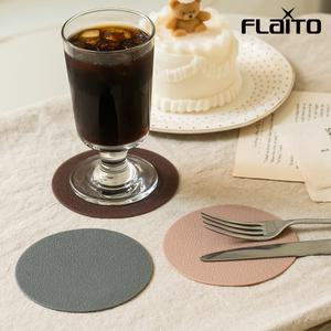 플라이토 국산 실리콘 엠보싱 원형 컵받침 티코스터 티코스트 10cm