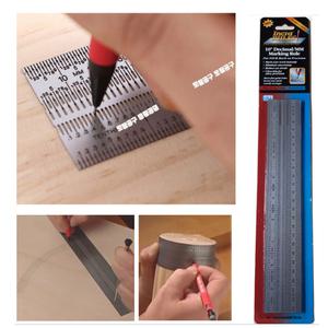 미국정품 인크라 정밀마킹룰 RULDM10(10인치) 미터법과 인치법이 양쪽 표시 마킹자 목공자  측정자