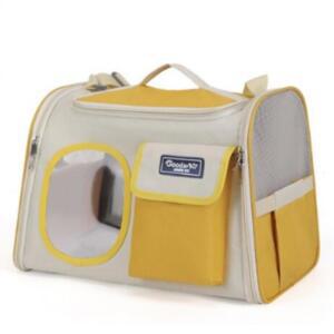 강아지 기내용 크로스백 (옐로우) 고양이 산책용 이동 가방  FP-001