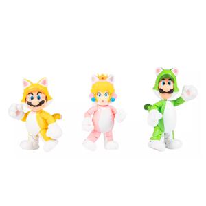 닌텐도 슈퍼마리오 4인치 피규어 3D 월드 3팩 선물용