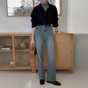 [코코블랑] 인디 빈티지 기모 데님팬츠