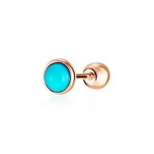 [비앤비골드] 14K 3mm 천연터키석 라이트 피어싱 한쪽 NPE34582