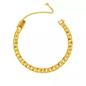 갤러리아 순금 팔찌 24K 여자 남자 면 콤비 체인 18.75g