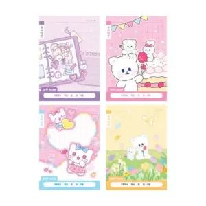 모닝1000 초등노트 1-2 국어 10칸 여아 낱권. 국어노트