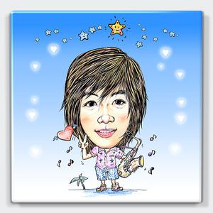 (이미지짱) 캐리커쳐 1인 크리스탈마블액자 크리스탈액자 SE-1/생일 승진 축하 입학 졸업 스승의날 선생님 기념일 선물