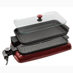 국내생산 대원 콤비 전기그릴 DWP-330 유리뚜껑포함 마블코팅 더블불판