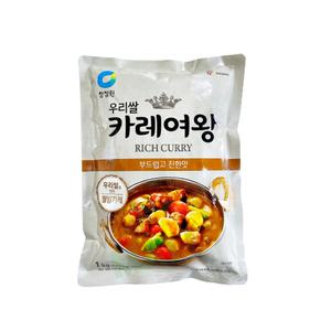 청정원 카레여왕 1kg 우리쌀 카레 부드럽고 진한맛