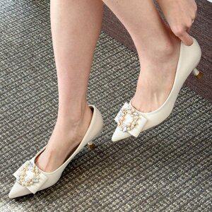 [니나스파리]서클 진주 5cm 특별함에 딱 펌프스