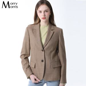 [하프클럽/모리모리스]울 헤링본 체크 투버튼 재킷