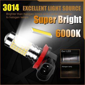 LED 안개등 헤드라이트 Canbus 자동차 전구 다이오드 램프 아우디 A4 8K 용 2x