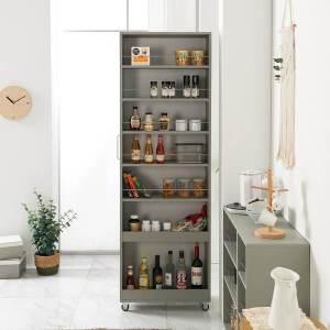 [우아미]바쿠스 펜트리 슬라이딩 깊은 틈새 수납장 300