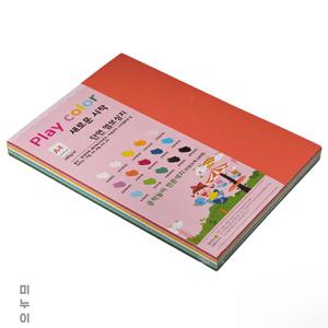 종이문화 색지 플레이칼라 180g 15색 혼합 A4 (210 x 297mm)×100매
