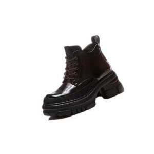 반부츠 10cm 여성 블랙 여자 통굽 뾰족코 앵글부추 키높이 가보시