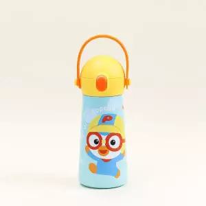 뽀로로 원터치 어깨끈 이중스텐빨대물통